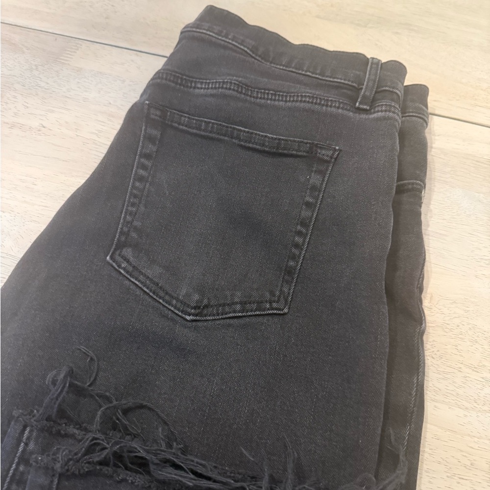 Ann Taylor LOFT Kick Crop Charcoal Jeans